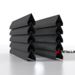 Ламели для забора жалюзи Luxe V RAL 7024 – порошковое покрытие, толщина 0,45 мм в Омске  | фото 1