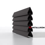Ламели для забора жалюзи Luxe Л RAL 8019 – покрытие матовое, толщина 0,45 мм в Омске  | фото 1