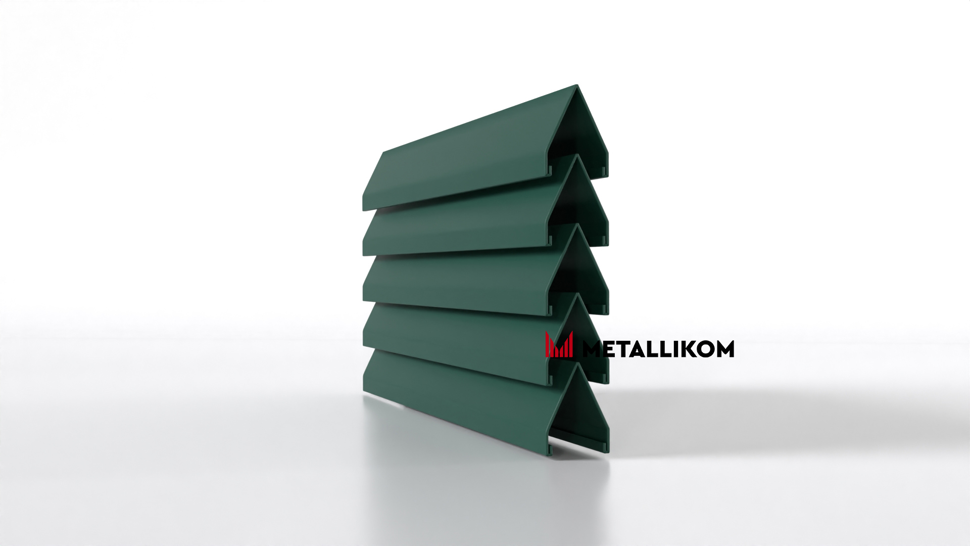 Ламели для забора жалюзи Luxe Л RAL 6005 – покрытие порошковое, толщина 0,45 мм