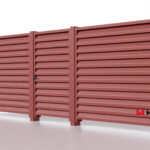 Ламели для забора жалюзи Luxe Л RAL 3009 – покрытие полиэстер, толщина 0,45 мм в Омске  | фото 6