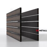 Планкен для забора Printec под дерево 120 mm RAL 8019 – покрытие порошковое, толщина 0,45 мм в Омске  | фото 1