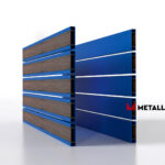 Планкен для забора Printec под дерево 120 mm RAL 5005 – покрытие матовое, толщина 0,45 мм в Омске  | фото 4
