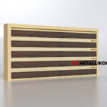 Планкен для забора Printec под дерево 120 mm RAL 1014 – покрытие матовое, толщина 0,45 мм в Омске  | фото 4